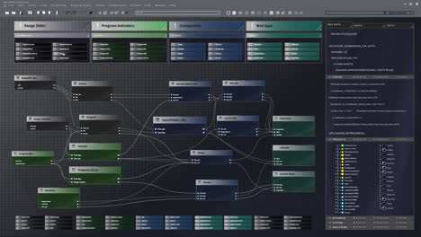 Representación-3D-De-La-Interfaz-De-Usuario-Del-Software-Que-Muestra-El-Sistema-De-Nodos-Utilizado-Para-Construir-IA